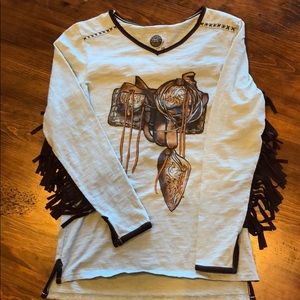 NWT Double D Ranch Shipley Saddle Tee